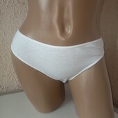 Бавовняні трусики сліпи білого кольору L. Женские трусы 2136