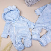 Чудовий голубий флісовий комбінізон