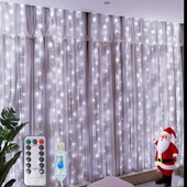 Світлодіодна гірлянда-завіса USB 200 led 3x2 м з пультом колір білий
