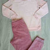 Primark + Dunnes stores теплый плюшевый пижамный комплект размер евро 40/42 нюанс