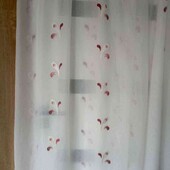 белый шикарный тюль в принт размер 420/160 см