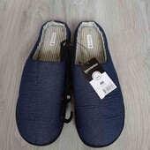Inextenso брендовые мужские текстильные тапки цвет синий меланж размер евро 45/46