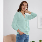 ♕ Сучасний жіночий бавовняний кардиган, розмір наш 50-52(44/46 євро)нюанс