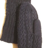 Теплі в'язані рукавиці