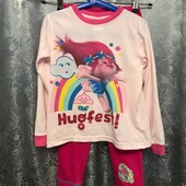 Пижама из тонкого х/б трикотажа на девочку рост 128,см.замеры