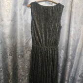 Нарядное платье из тонкого шифона с люрексом(на подкладке) на женщину или подростка XS/S,см.замеры