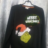 Тёплый новогодний свитшот унисекс XS/S на рост 152/158,см.замеры