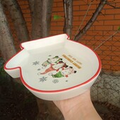 Фигурное керамическое блюдо / рукавичка или колокольчик.