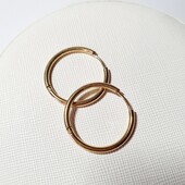 Круглые серьги кольца конго позолота