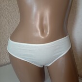 Бавовняні трусики сліпи молочного кольору М, L. Женские трусы 8646