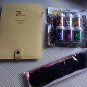 1+1+1.Ежедневник.Твистер для причёсок.Звёздочки