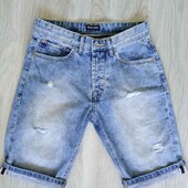 Peacocks брендовые мужские джинсовые шорты / бермуды размер S M евро 30