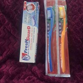 щетки + зубная паста 