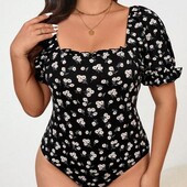 Новий жіночий боді в квітковий принт. Розмір XL.