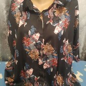 Блузка из плотного иск.шёлка на женщину 4XL/5XL,см.замеры