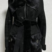 Натуральна дублянка з капюшоном L 46-48р