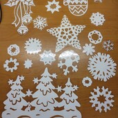 Заламіновані витинанки для вікон.Створіть святковий затишок у вашій оселі