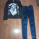 Джинси скінні та реглан на 11-12 років