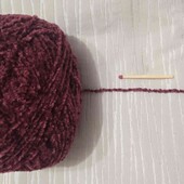 пряжа плюш велюр цвет бордовый 