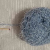 пряжа пух цвет голубой 