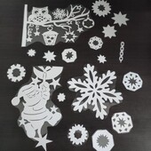 Заламіновані витинанки для вікон.Створіть святковий затишок у вашій оселі