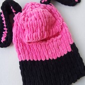 Яскрава плюшева балаклава на 8-11 років
