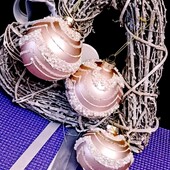 3 шт Очень красивые стеклянные новогодние шары большие на елку