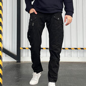 Штани чоловічі брендові коттонові з накладними кишенями "карго"