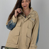 Жіноча молодіжна куртка джинс оверсайз