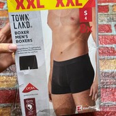 Арт.736 труси боксери чоловічі чорні мега пак 8шт розмір 4/s townland.