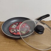 Сковорода алюмінієва зі скляною кришкою d 24 см