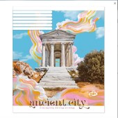 Зошит 3 шт на 48 аркуша у лінийку кольорова обкладинка Серія 2610 Давнє мiсто