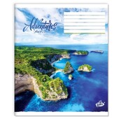 Зошит 5 шт на 24 аркуша у лінийку кольорова обкладинка Серія 2566 Горизонт