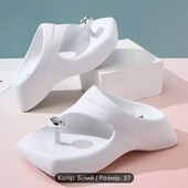 Білі літні шльопанці на товстій підошва, легкі стильні розмір 36-37! Нові