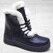 Зимние женские ботинки с мехом.