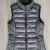 Heat стёганый лёгкий жилет наполнитель пух!!! цвет синий размер XS S
