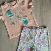 Primark брендовый новый трикотажный костюмчик на девочку рост 74 см