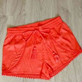Atmosphere брендовые новые шортики вискоза!! цвет коралловый размер евро 40