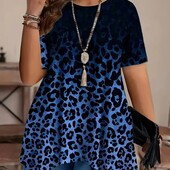 Эффектная, стильная блуза, туника в тигровый принт, р. 3xl, наши 52-60