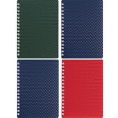 Книга записна А6 80л., пласт.обкл., спіраль