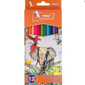 Кольорові олівці "УМКА" 12 кол. "Тропік" для яскравої творчості