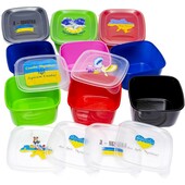 Контейнер квадратний Фаворит 1,3л з малюнком БП-216 Патріотичний