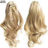 Короткий шиньйон хвіст на крабі хвилястий, блондин #613