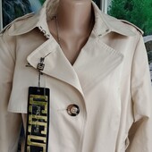 Теплый стильный плащ-тренч пальто на утеплителе слимтекс для пышных модниц.Riches р. 54/