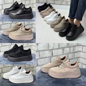 Кеды натуральная замша, кожа черный, бежевый