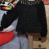 ❤️Брендовая,натуральная черная вся с гипюром натурал с люриксом туника новая❤️Турция.Пог.110-140см.