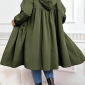 Шикарная водонепроницаемая куртка-парка-ветровка большого размера