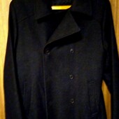 мужское зимние двубортное полупальто