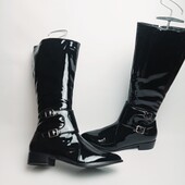 Лакові чоботи сапожки The Divine Factory 38р.