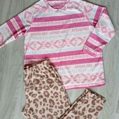 Primark брендовый теплый флисовый пижамный комплект размер евро 46